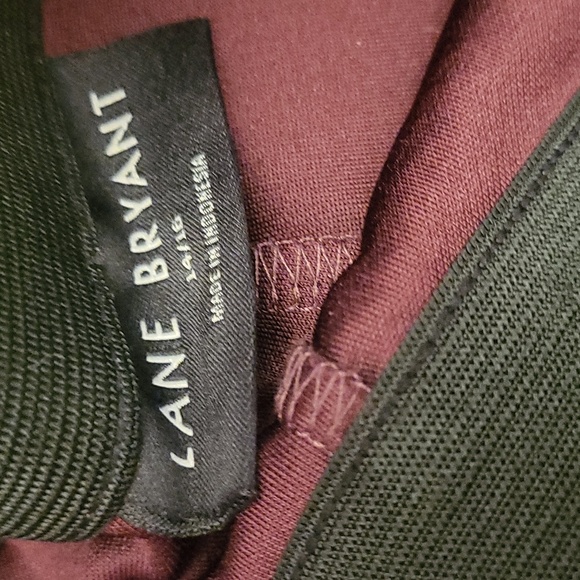 Lane Bryant Pull-On High Rise Ponte Legging Coated Maroon, 14/16 - Picture 4 of 4